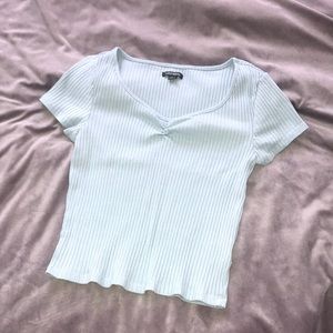 New WILD FABLE Light Blue Ribbed Crop Top